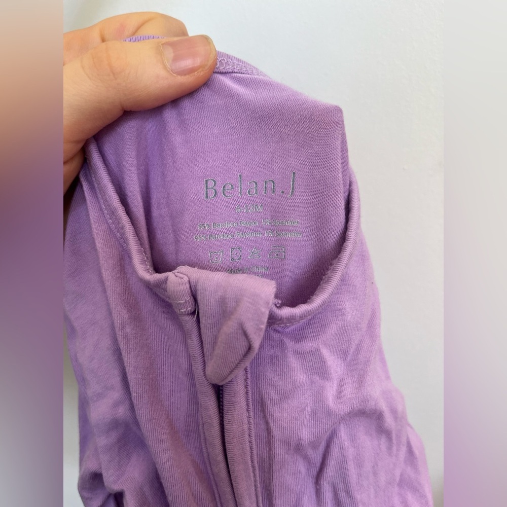 🇨🇦 Belan J. Baby Sleeper | Bamboo Footie | Purple Kids One Piece Pajamas 6-12m - Picture 2 of 2